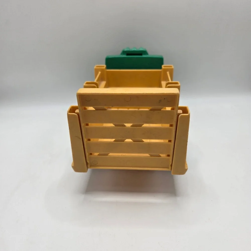 Fisher Price Stake Bed‎ Truck Kids Green Yellow Vintage 1970s USA Toy Vehicle